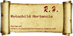 Rotschild Hortenzia névjegykártya